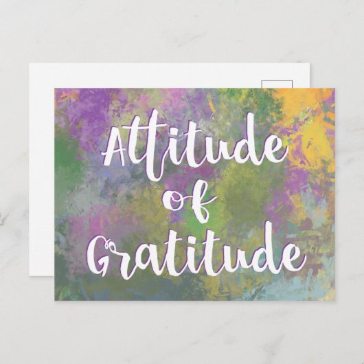 Houding van dankbaarheid inspirerend gezegde briefkaart (Voorkant / Achterkant)