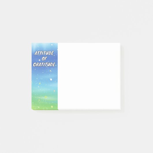 Houding van dankbaarheid met sterrenhemel post-it® notes (Voorkant)