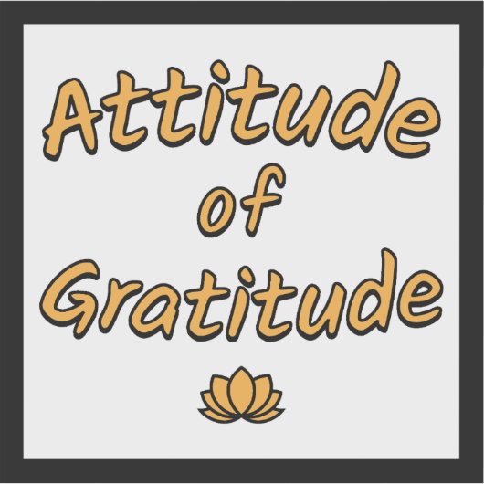 Houding van Dankbaarheid Sticker (Voorkant)