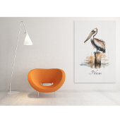 Houding van de Pelikaan Canvas Afdruk