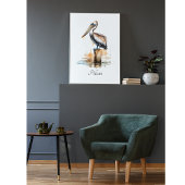 Houding van de Pelikaan Canvas Afdruk