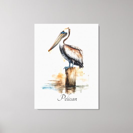 Houding van de Pelikaan Canvas Afdruk (Voorkant)