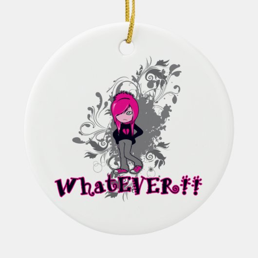 houding van de vector van ermo - meisjes keramisch ornament (Voorkant)