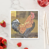 Houding van Farmyard Rooster Art Servet (Insitu)