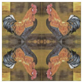 Houding van Farmyard Rooster Art Stof (Swatch)