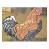 Houding van Farmyard Rooster Art Tafelkleed (Voorkant (Horizontaal))