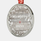 Houding van geheugen PET-herdenking Metalen Ornament (Links)