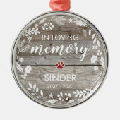 Houding van geheugen PET-herdenking Metalen Ornament (Voorkant)