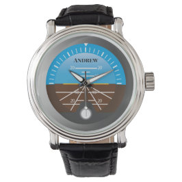 Houdingsindicator van de stuurhut in het Vliegtuig Horloge