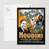Houdini Advertisement - Worden er spirits terugge Briefkaart (Voorkant / Achterkant)