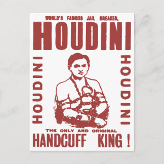 Houdini de handboff koning briefkaart
