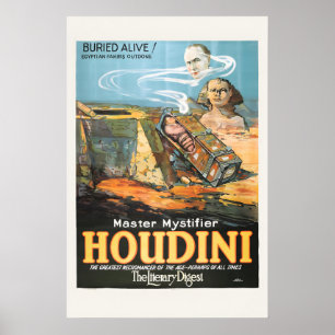 Houdini Egypte Sfinx Levend Begraven Klassieke Mag Poster