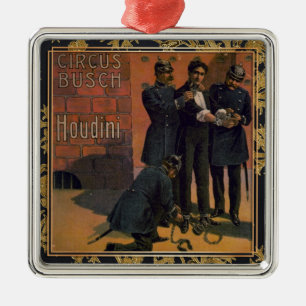 Houdini en de Circus,  illustratie, Metalen Ornament