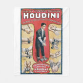 Houdini Famous Magicia Vintage Fleece Deken (Voorkant)