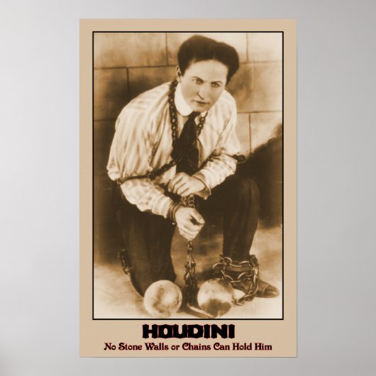 HOUDINI - Geen enkele Stone Walls of Chains kan he Poster (Voorkant)