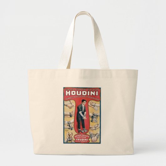 Houdini ~  Handcuff Escape Artist Grote Tote Bag (Voorkant)