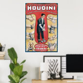 Houdini ~  Handcuff Escape Artist Poster (Thuiskantoor)