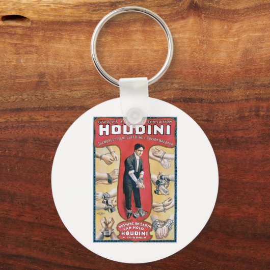 Houdini ~  Handcuff Escape Artist Sleutelhanger (Voorkant)