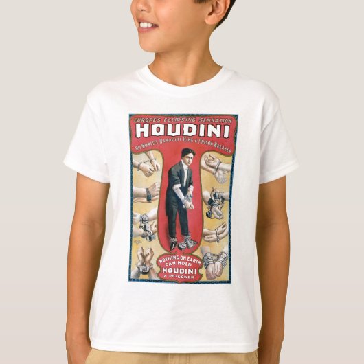 Houdini ~  Handcuff Escape Artist T-shirt (Voorkant)