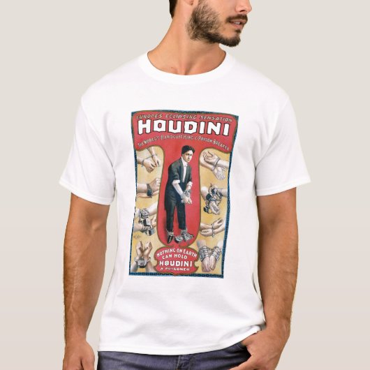 Houdini ~ Handcuff Escape Artist T-shirt (Voorkant)