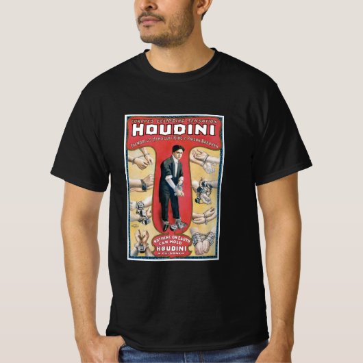 Houdini ~  Handcuff Escape Artist T-shirt (Voorkant)