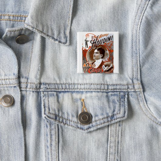 Houdini - Kaarten Vierkante Button 5,1 Cm (In situ)