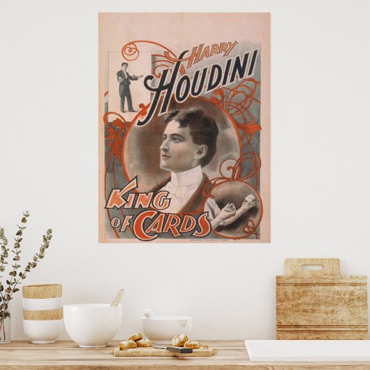 Houdini King of Kaart Poster (Keuken)