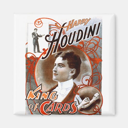 Houdini - Koning van Kaarten Magneet (Voorkant)