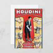Houdini  Magicien Save The Date (Voorkant / Achterkant)
