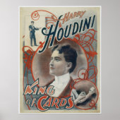 Houdini ~ magiër koning van Kaarten Poster (Voorkant)