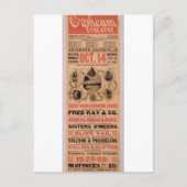 Houdini, 'Orpheuw' Retro Theater Briefkaart (Voorkant)