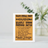 Houdini poster briefkaart (Staand voorkant)