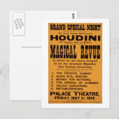 Houdini poster briefkaart (Voorkant / Achterkant)