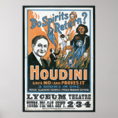 Houdini SPirits Return Magic Show Poster (Voorkant)