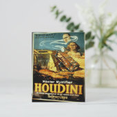 Houdini, 'the Literary Digest'  theater Briefkaart (Staand voorkant)
