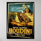 Houdini, 'the Literary Digest' theater Poster (Voorkant)