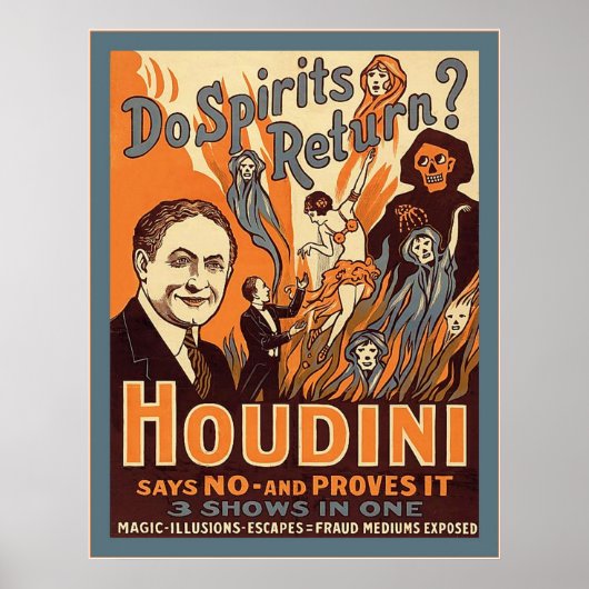 Houdini ~ Worden er spirits teruggestuurd? ~ tove Poster (Voorkant)
