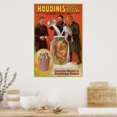 Houdini's ~ Illusionist  Escape Artist Poster (Keuken)