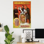 Houdini's ~ Illusionist  Escape Artist Poster (Thuiskantoor)