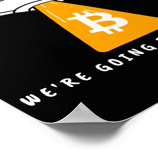 Houdl - Maan - UFO - BITCOIN - Crypto Poster (Hoek)