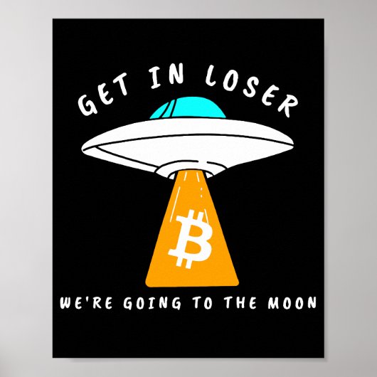 Houdl - Maan - UFO - BITCOIN - Crypto Poster (Voorkant)