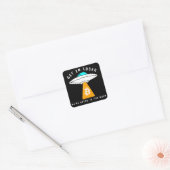 Houdl - Maan - UFO - BITCOIN - Crypto Vierkante Sticker (Envelop)