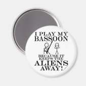 Houdt Aliens Away Bassoon vast Magneet (Voorkant / Achterkant)