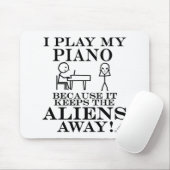 Houdt Aliens Away Piano tegen Muismat (Met muis)
