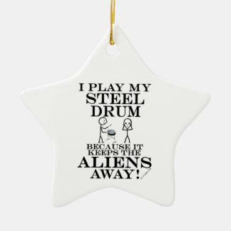 Houdt Aliens Away Steel Drum Ceramic Ornamed Keramisch Ornament