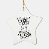 Houdt Aliens Away Steel Drum Ceramic Ornamed Keramisch Ornament (Links)