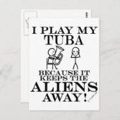 Houdt Aliens Away Tuba tegen Briefkaart (Voorkant / Achterkant)