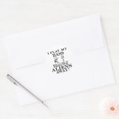 Houdt Aliens weg Ronde Sticker (Envelop)