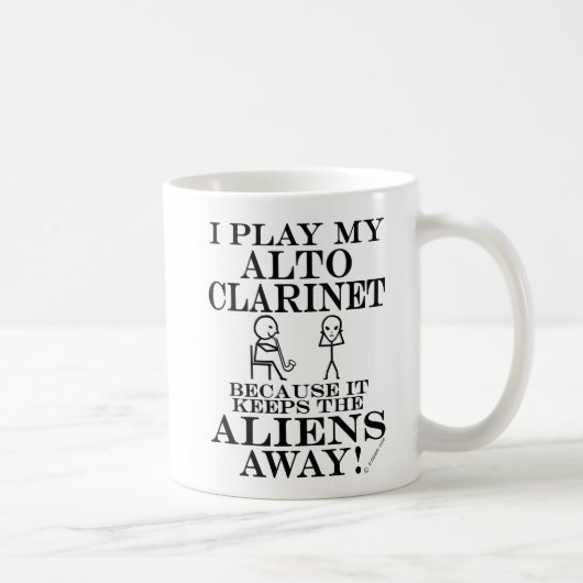 Houdt Aliens weg van Alto Clarinet Coffee Mok (Rechts)