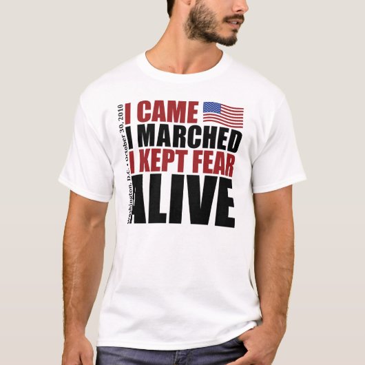 Houdt angst in leven t-shirt (Voorkant)